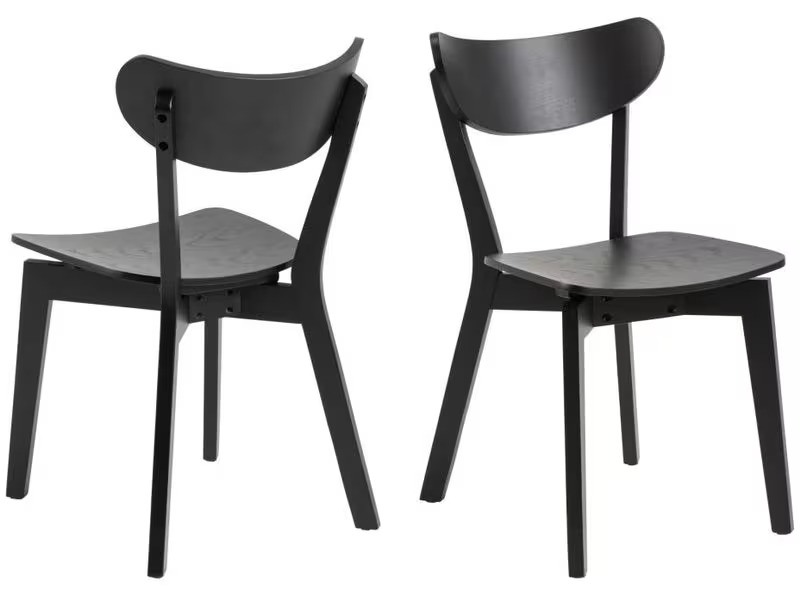 AC Design Stuhl Roxby 2 Stück, Schwarz