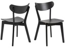 AC Design Stuhl Roxby 2 Stück, Schwarz
