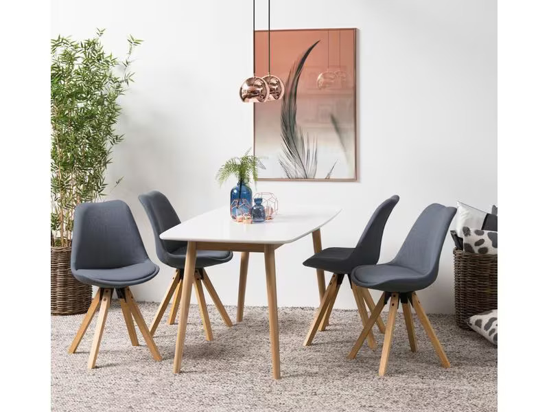 AC Design Stuhl Dima 2 Stück, Dunkelgrau