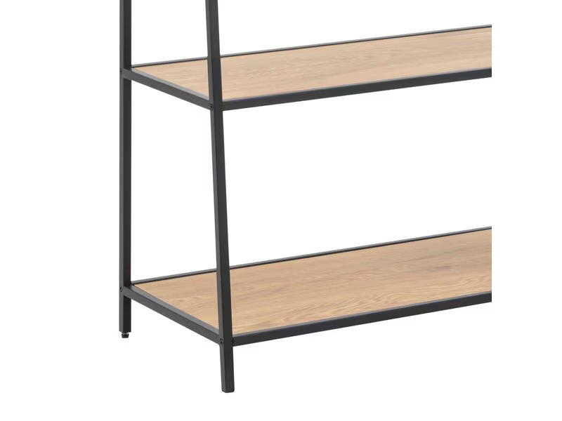 AC Design Regal Seaford 77 x 36 x 174.5 cm, Eiche/Schwarz matt