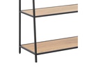 AC Design Regal Seaford 77 x 36 x 174.5 cm, Eiche/Schwarz matt