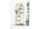 AC Design Regal Seaford 77 x 35 x 185 cm, Gold/Schwarz