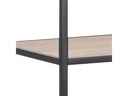 AC Design Regal Seaford 77 x 35 x 185 cm, Eiche/Schwarz
