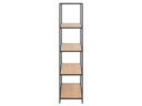 AC Design Regal Seaford 77 x 35 x 150 cm, Eiche/Schwarz matt