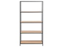 AC Design Regal Seaford 77 x 35 x 150 cm, Eiche/Schwarz matt