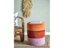 Bloomingville Pouf Bilbao 37 cm x 45 cm, Orange