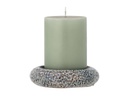 Bloomingville Windlicht Oshin 3 cm, Steingut, Grau