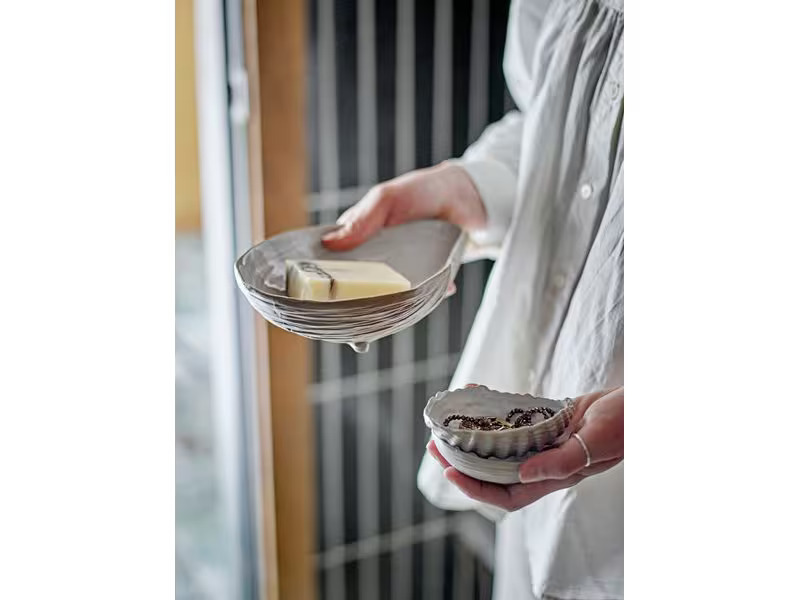 Bloomingville Dekoschale Bakur 2er Set, 7 cm/7.5 cm, Grau