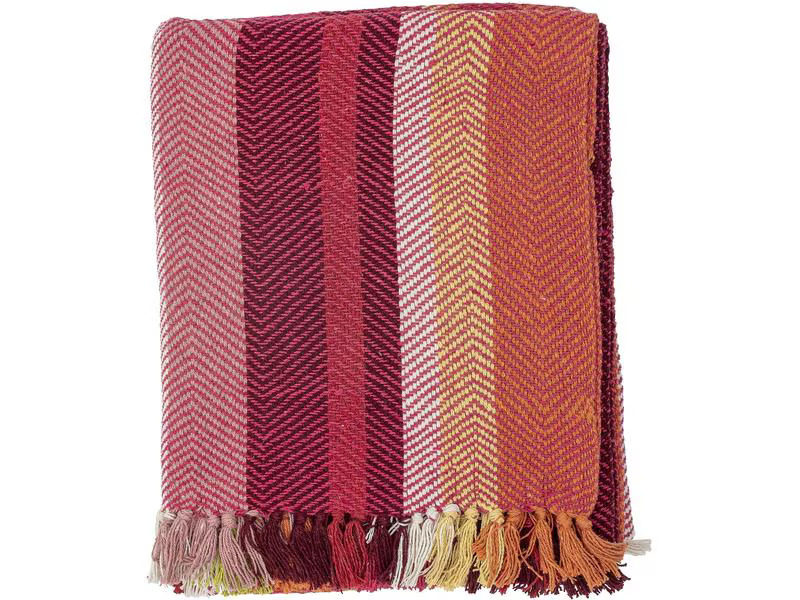 Bloomingville Decke Amra 130 x 150 cm, Mehrfarbig