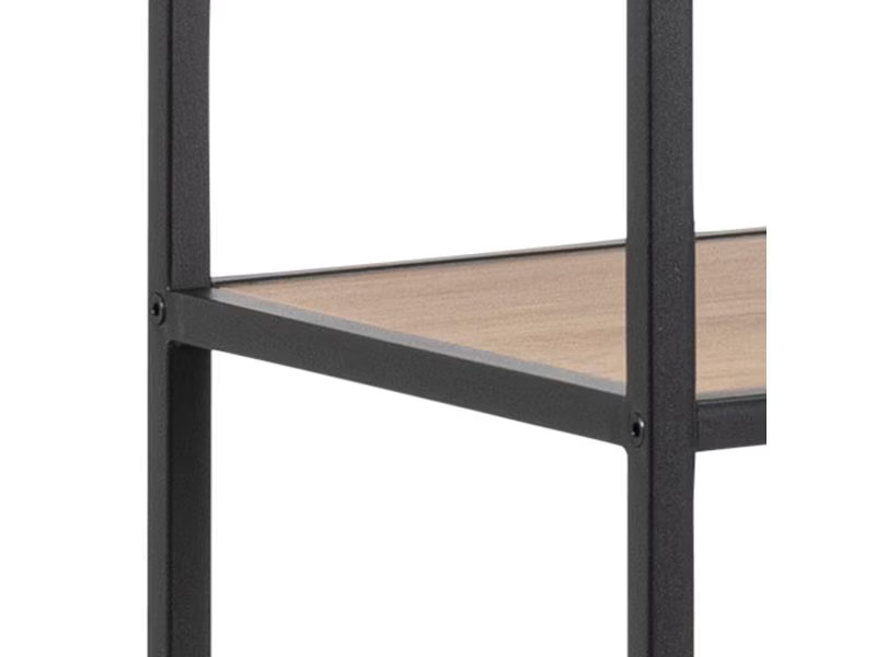 AC Design Regal Seaford 135 x 35 x 185 cm, Eiche/Schwarz
