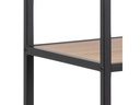 AC Design Regal Seaford 135 x 35 x 185 cm, Eiche/Schwarz