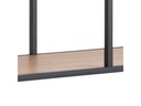 AC Design Regal Seaford 135 x 35 x 185 cm, Eiche/Schwarz