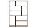 AC Design Regal Seaford 135 x 35 x 185 cm, Eiche/Schwarz