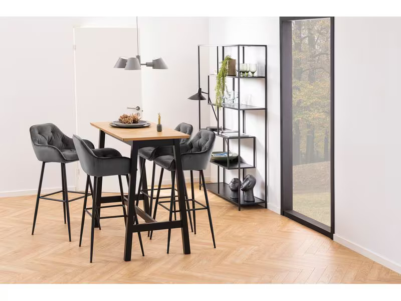AC Design Regal Seaford 114 x 35 x 185 cm, Schwarz