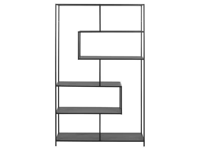 AC Design Regal Seaford 114 x 35 x 185 cm, Schwarz