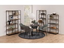 AC Design Regal Seaford 114 x 35 x 185 cm, Eiche/Schwarz
