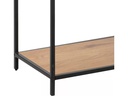 AC Design Regal Seaford 114 x 35 x 185 cm, Eiche/Schwarz