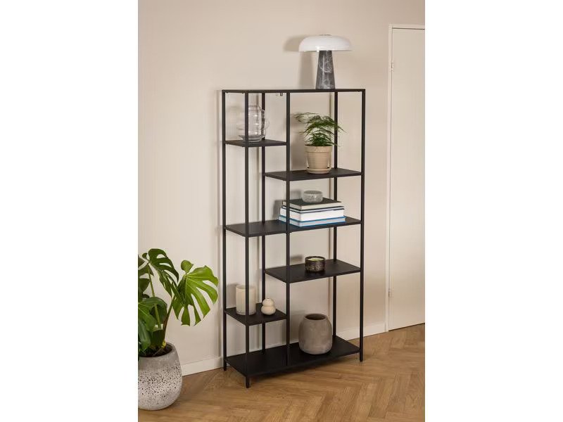 AC Design Regal Newcastle 79,5 x 30 x 165 cm, Schwarz