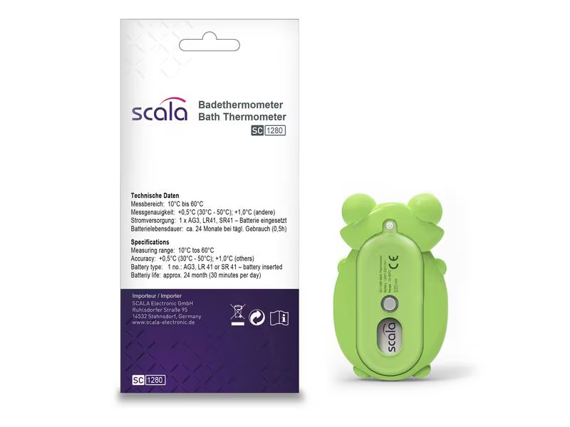 Scala Badethermometer digital Frosch Grün