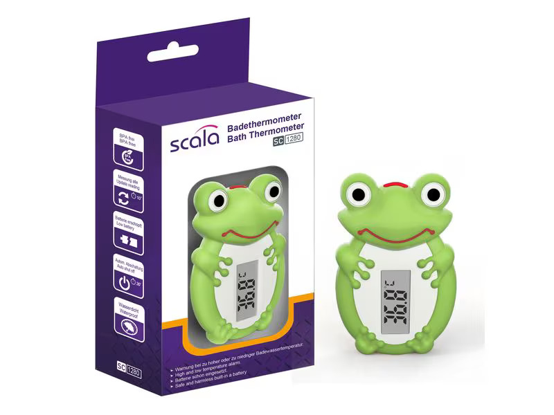 Scala Badethermometer digital Frosch Grün
