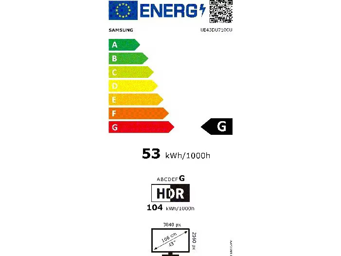 Samsung TV UE43DU7170 UXXN 43, 3840 x 2160 (Ultra HD 4K), LED-LCD