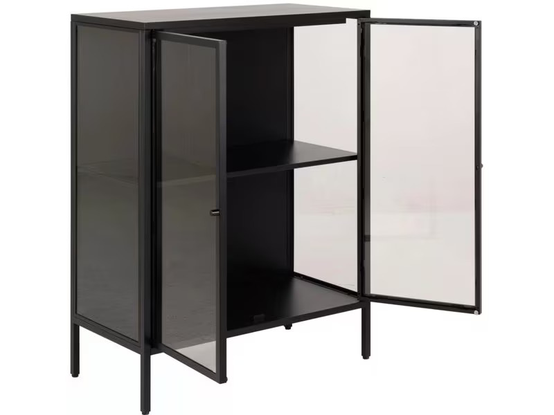 AC Design Kommode Newcastle 80 x 40 x 98,7 cm, Schwarz