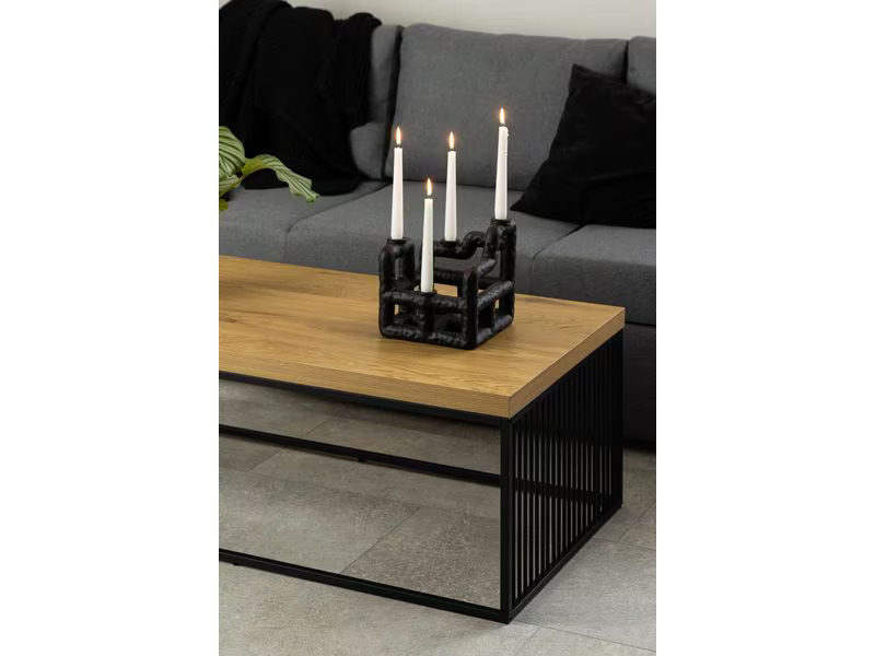 AC Design Couchtisch Strington 120 x 60 x 42 cm, Braun/Schwarz