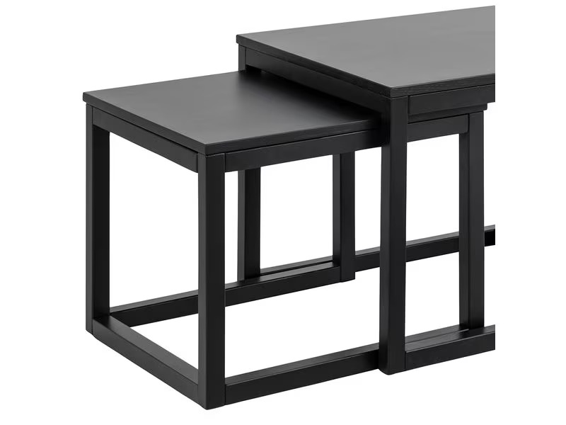AC Design Couchtisch Cornus 3-er Set, Schwarz