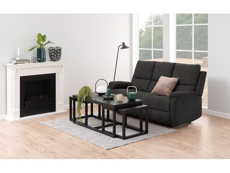 AC Design Couchtisch Cornus 3-er Set, Schwarz