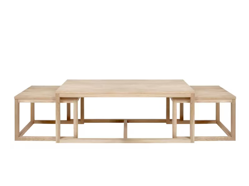 AC Design Couchtisch Cornus 3-er Set, Nature