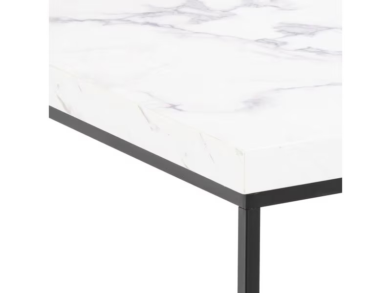 AC Design Couchtisch Barossa 60 x 60 x 45 cm, Schwarz/Weiss