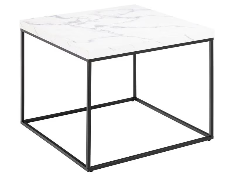 AC Design Couchtisch Barossa 60 x 60 x 45 cm, Schwarz/Weiss