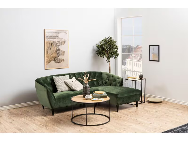 AC Design Beistelltisch Seaford Eiche/Schwarz