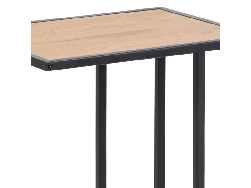 AC Design Beistelltisch Seaford Eiche/Schwarz