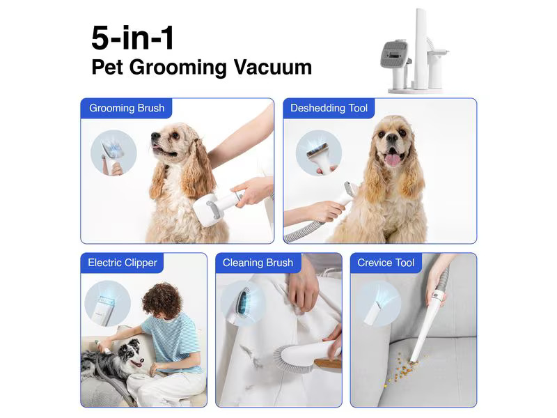 Neakasa P0 Pro Hundeschermaschine, 5in1 mit Staubsauger