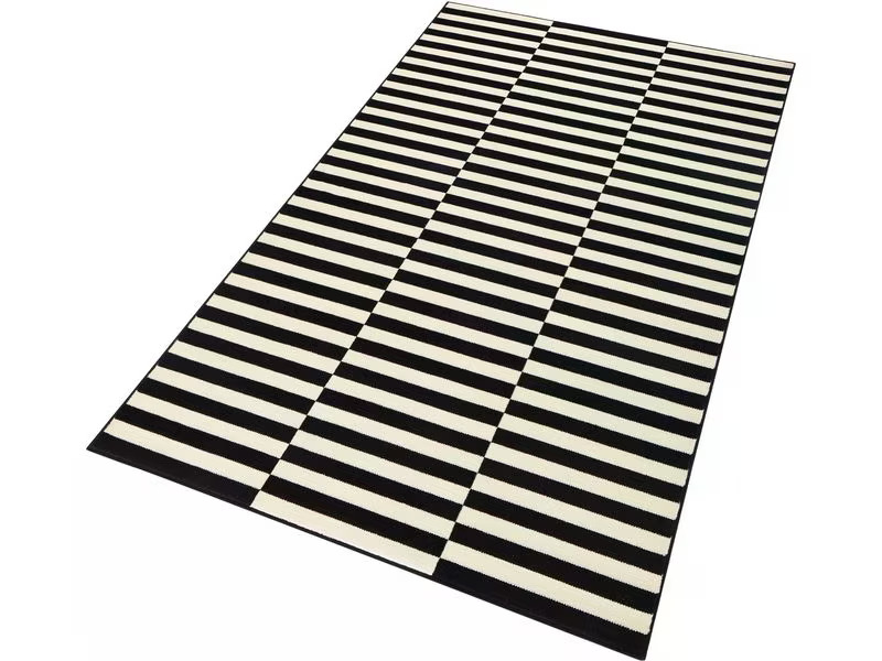 Hanse Home Teppich Panel 120 cm x 170 cm, Crème/Schwarz