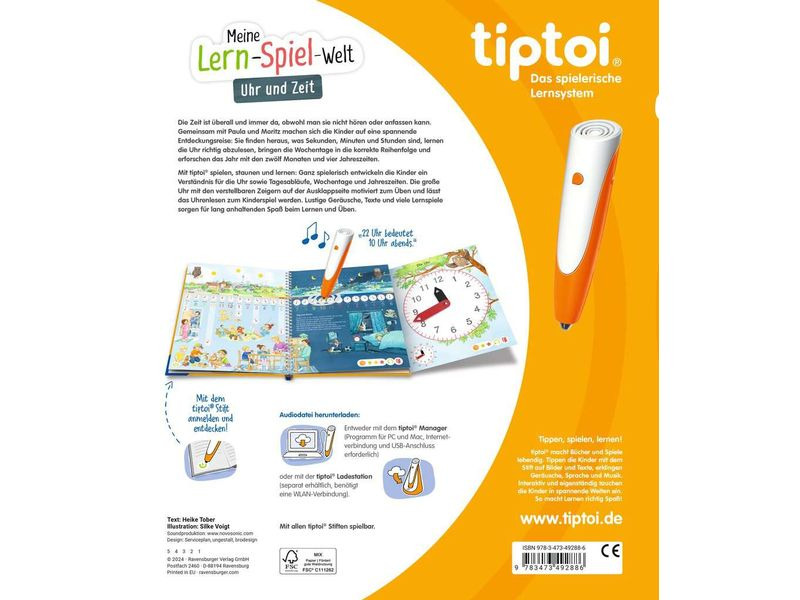 tiptoi Lernbuch Meine Lern-Spiel-Welt: Uhr und Zeit