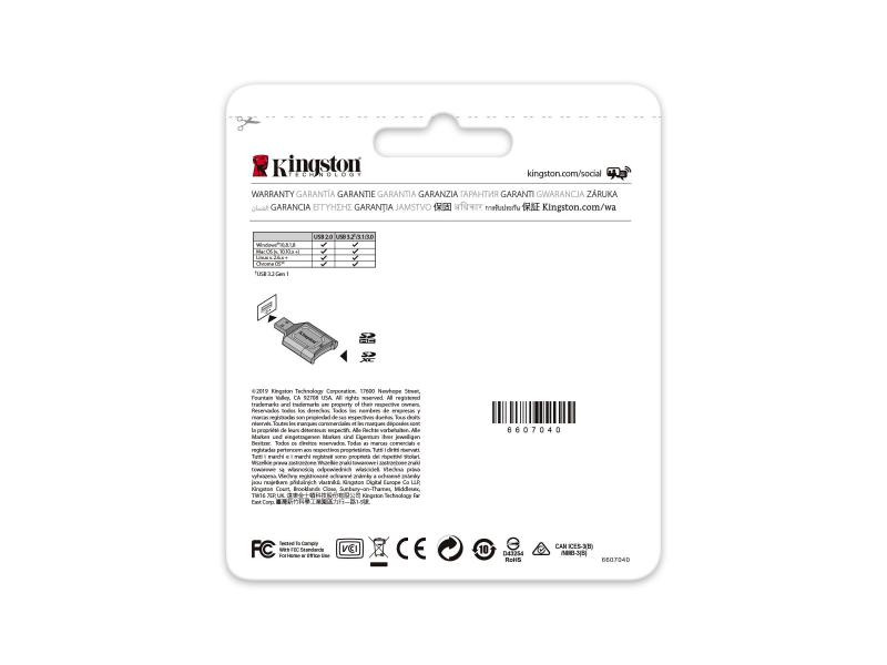 Kingston Card Reader Extern USB3 MobileLite Plus SD-Kartenlesegerät