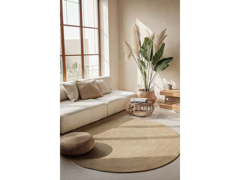 Hanse Home Teppich Rangpur 100 cm x 100 cm, Ivory