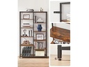 VASAGLE Regal mit 10 Ebenen 100 x 30 x 17 cm, Braun/Schwarz