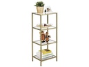 VASAGLE Regal 40 x 30 x 95 cm, Gold
