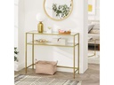 VASAGLE Konsolentisch 100 x 35 x 80 cm, Gold
