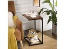 VASAGLE Beistelltisch 55 x 35 x 66 cm, Braun/Schwarz