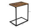 VASAGLE Beistelltisch 55 x 35 x 66 cm, Braun/Schwarz
