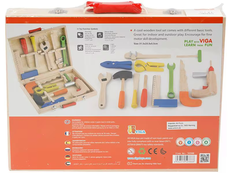 Viga Handwerker Holzwerkzeug 12 Teile