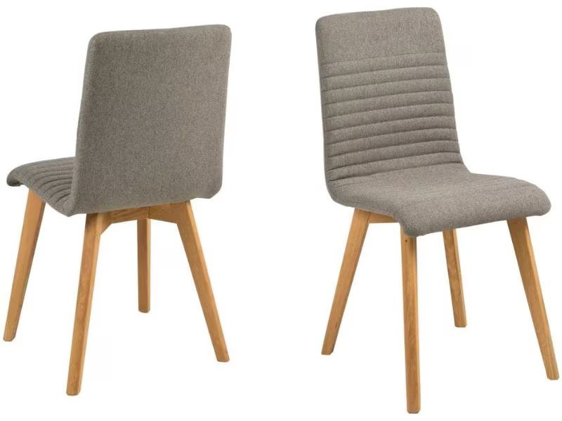 AC Design Stuhl Arosa 2 Stück, Hellgrau