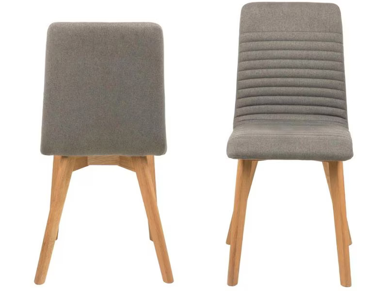 AC Design Stuhl Arosa 2 Stück, Hellgrau