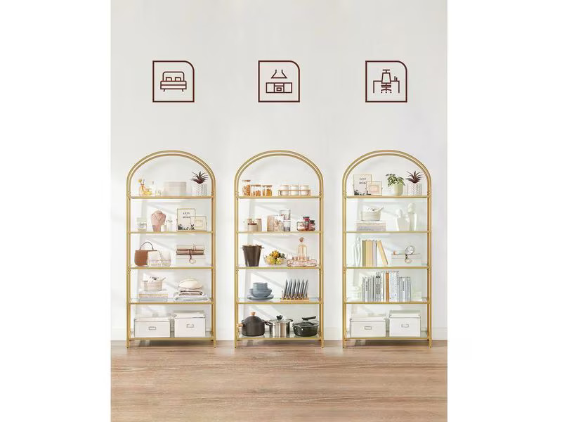VASAGLE Regal 30.2 x 83 x 1 cm, Gold