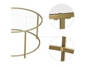 VASAGLE Couchtisch 84 x 45.5 cm, Gold