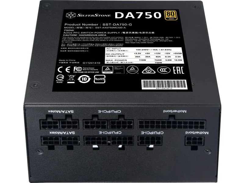 SilverStone Netzteil DA750 Gold 750 W